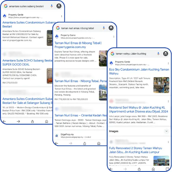 Property Genie Google Search Results