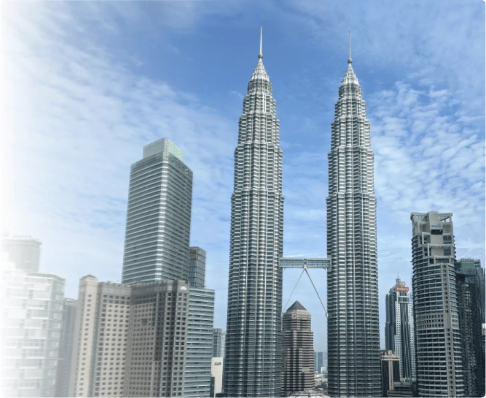 Kuala Lumpur cityscape with Petronas Twin Towers